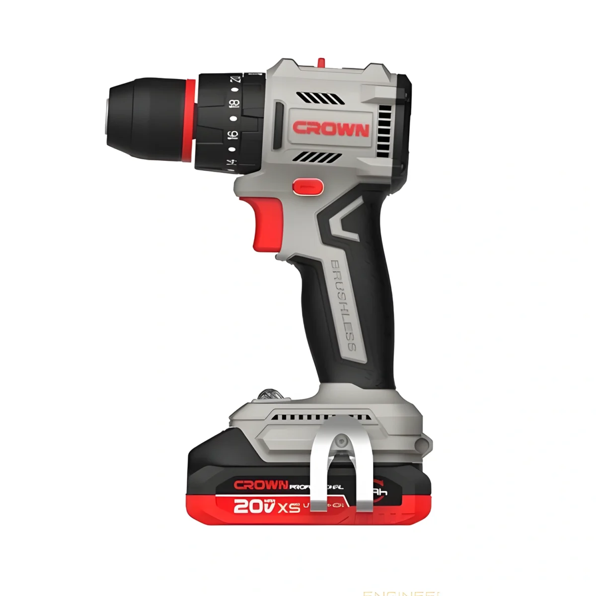 ⁦شنيور دقاق بطارية كراون 20 فولت 10 مم ظرف معدن 50 نيوتن 2 امبير⁩ - الصورة ⁦1⁩