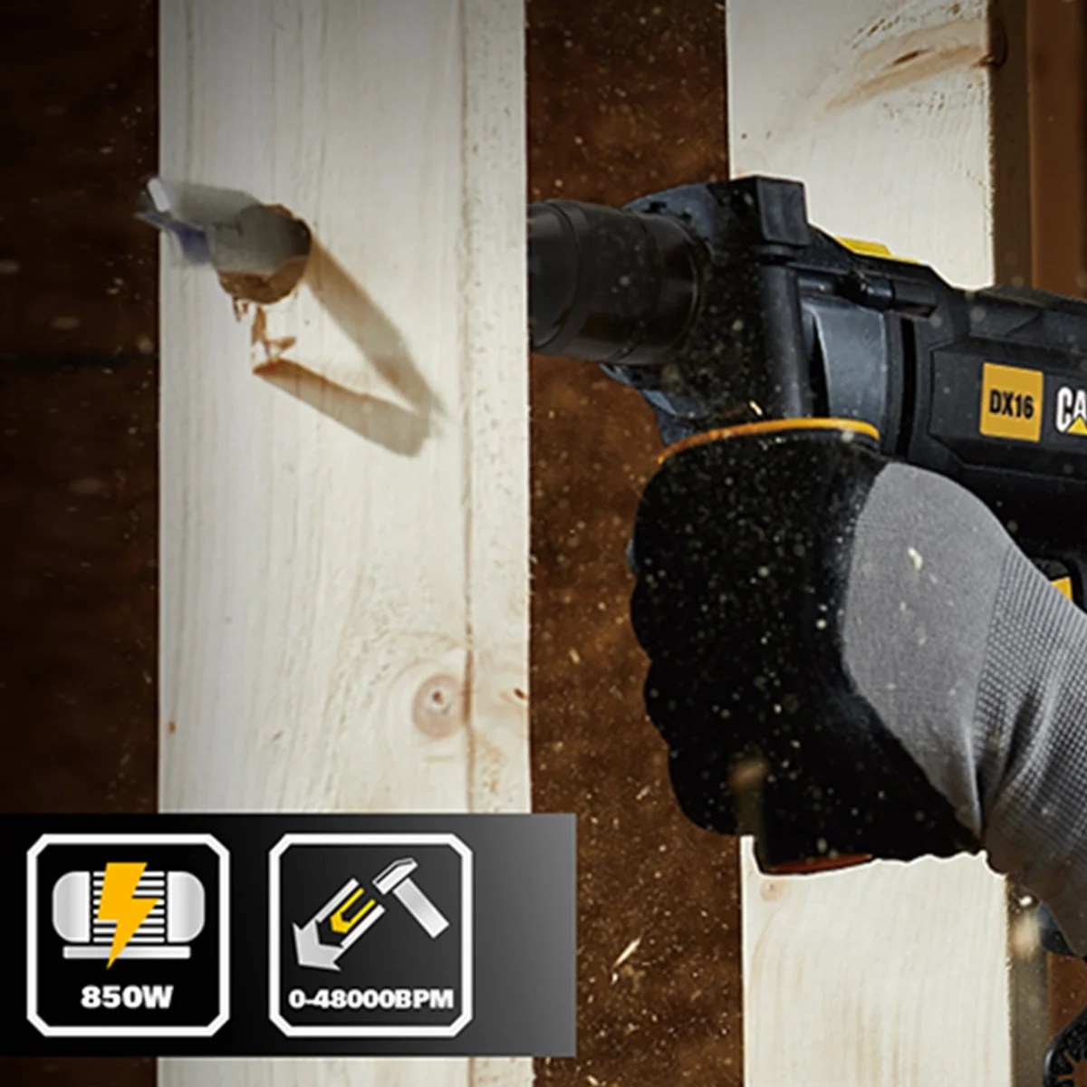 ⁦شنيور 13 مم 850 وات خدمة شاقة CAT⁩ - الصورة ⁦4⁩