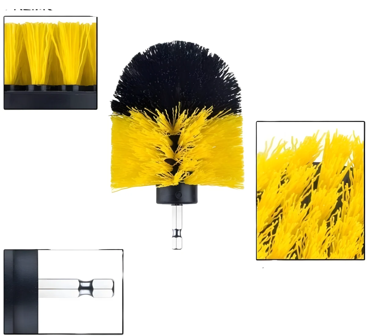 ⁦فرشاة تنظيف السيارة مع حوض ملحق مثقاب، مجموعة فرشاة تنظيف دوارة للسيارات⁩ - الصورة ⁦2⁩