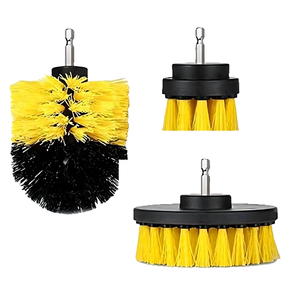 ⁦فرشاة تنظيف السيارة مع حوض ملحق مثقاب، مجموعة فرشاة تنظيف دوارة للسيارات⁩ - الصورة ⁦1⁩