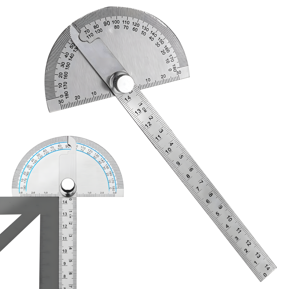 ⁦منقلة لقياس الزوايا من 0 الى 180 درجة، مصنوعة من الستانلس⁩ - الصورة ⁦2⁩