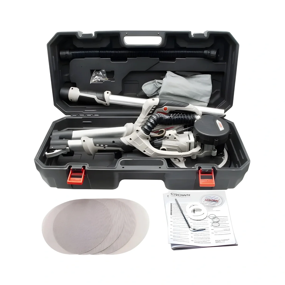 ⁦صنفرة حوائط أسقف كراون 750 وات اضاءة 360 درجه 9 بوصه شنطه بلاستيك⁩ - الصورة ⁦1⁩