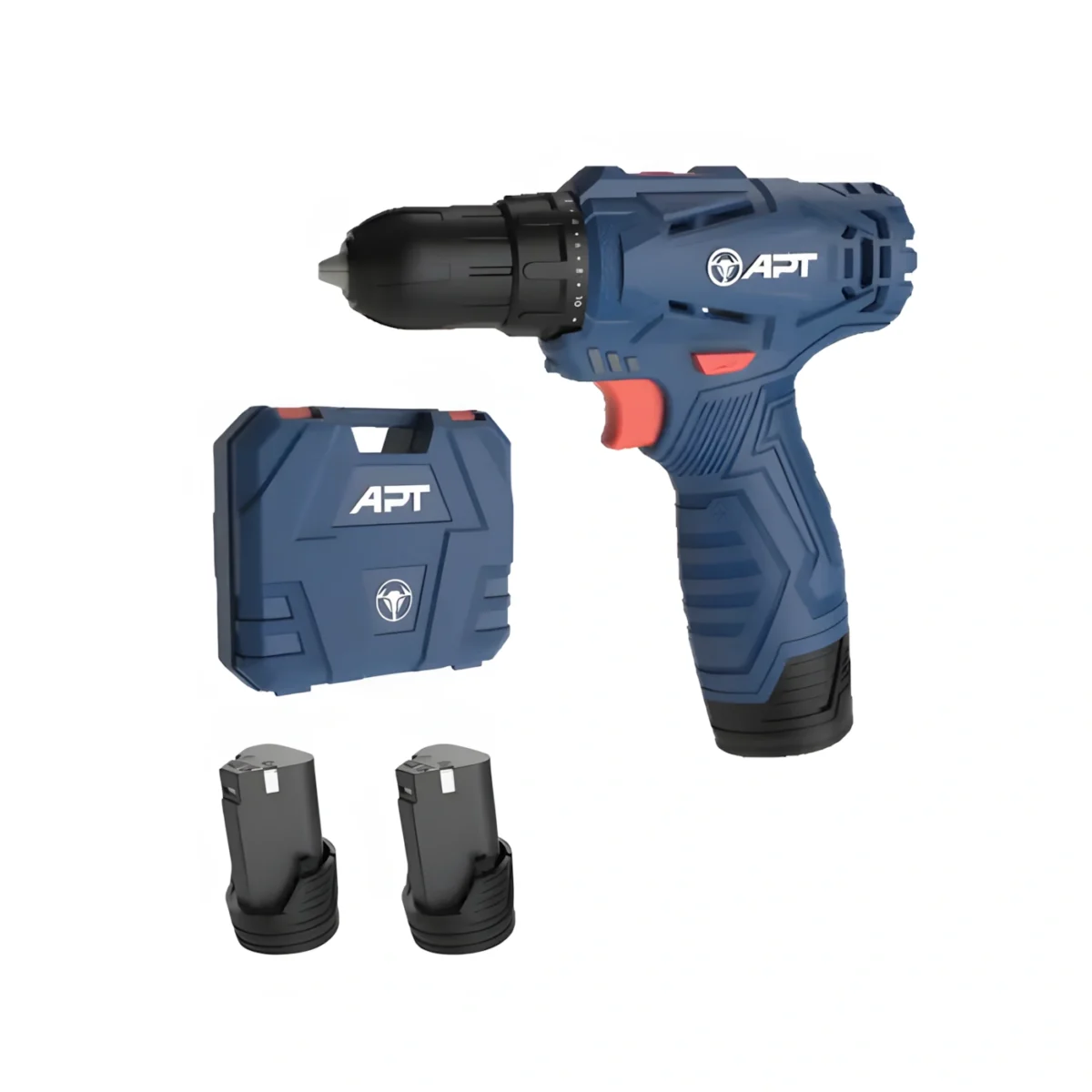 ⁦دريل فك و ربط و تخريم 12 فولت من APT – سرعتين – ظرف 10 مم⁩ - الصورة ⁦1⁩