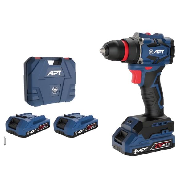 شنيور بطارية APT براشلس 20 فولت ظرف معدن 13 مم - فك ربط تخريم